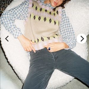 Lisa Says Gah gingham shirt with hair tie